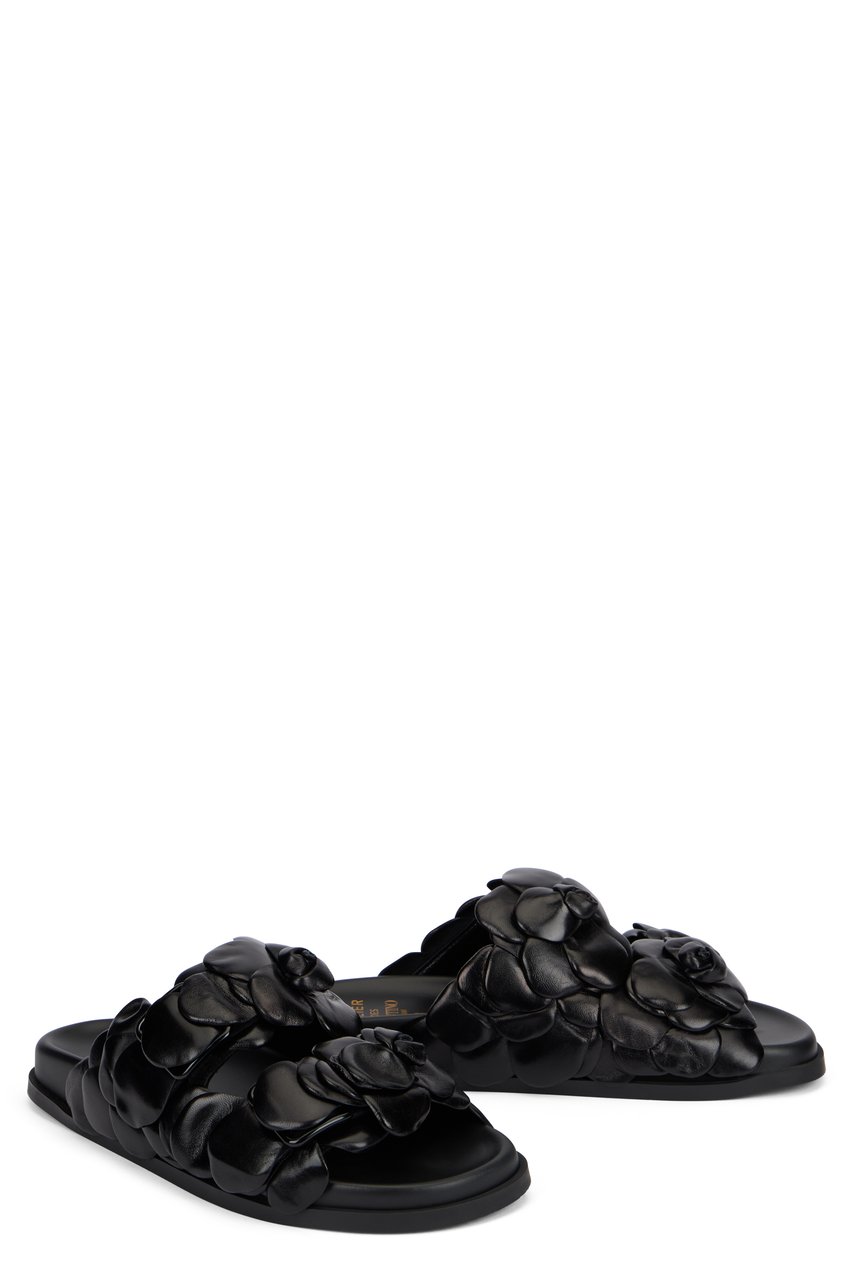 Valentino Slides in leather Zwart