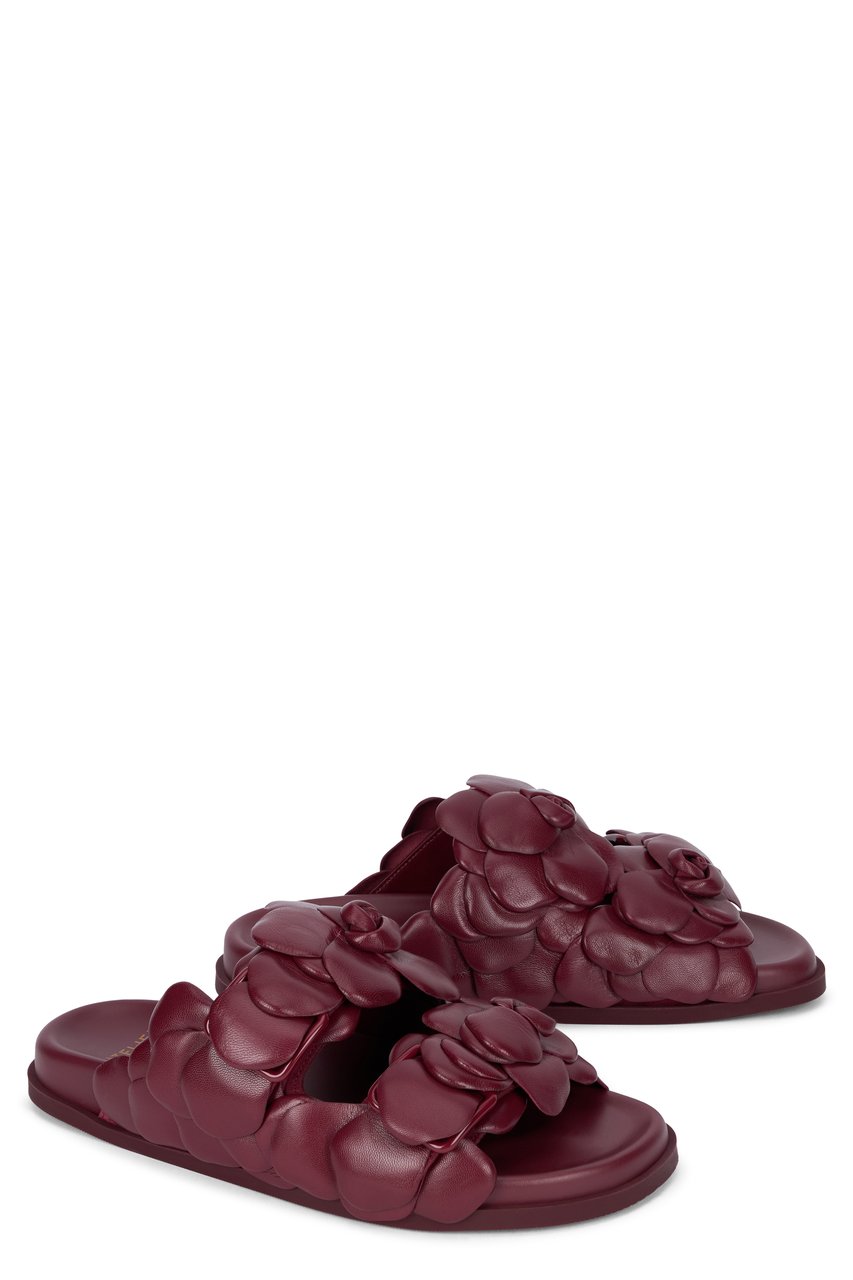 Valentino Slides in leather Rood