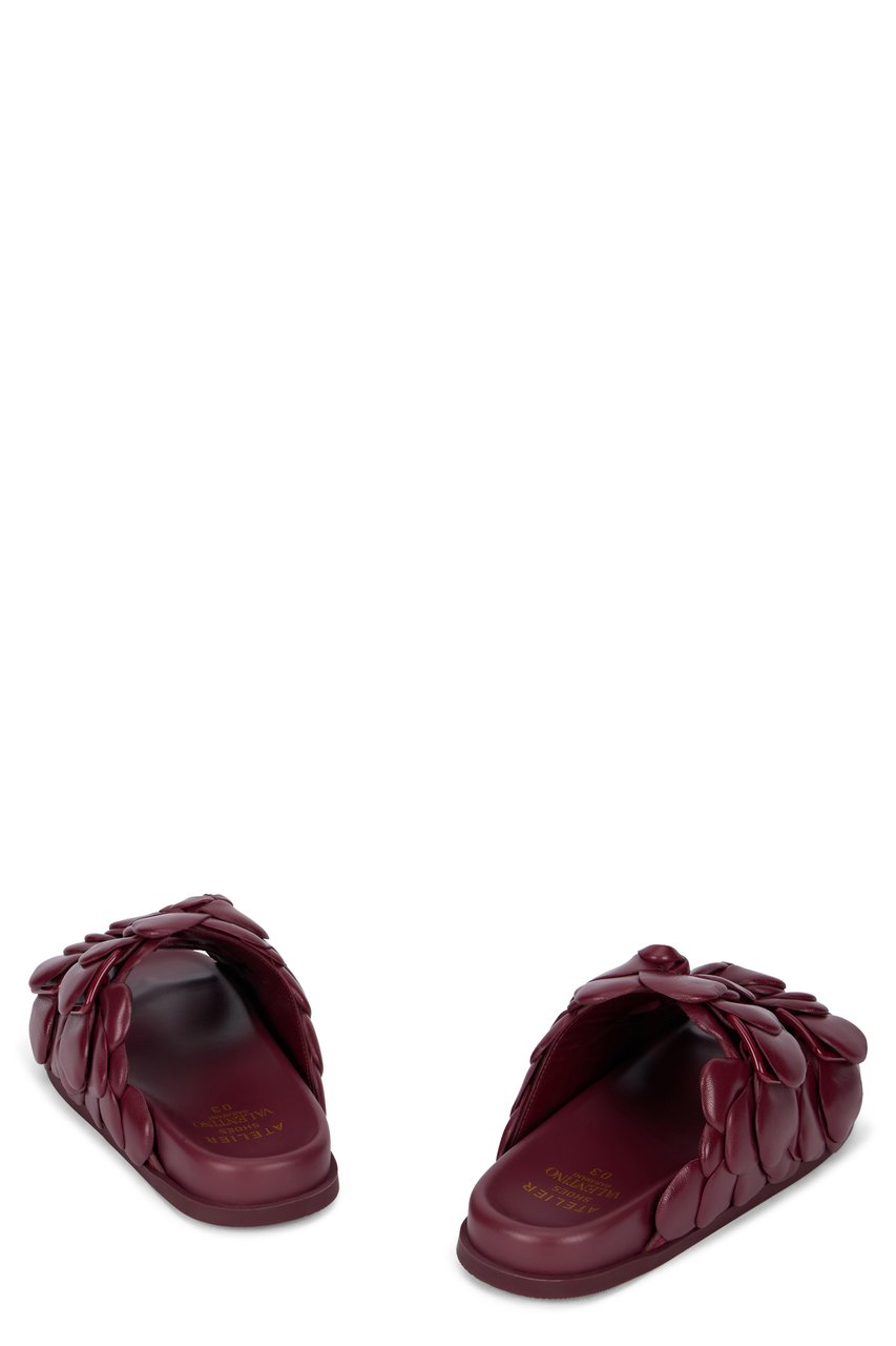 Valentino Slides in leather Rood