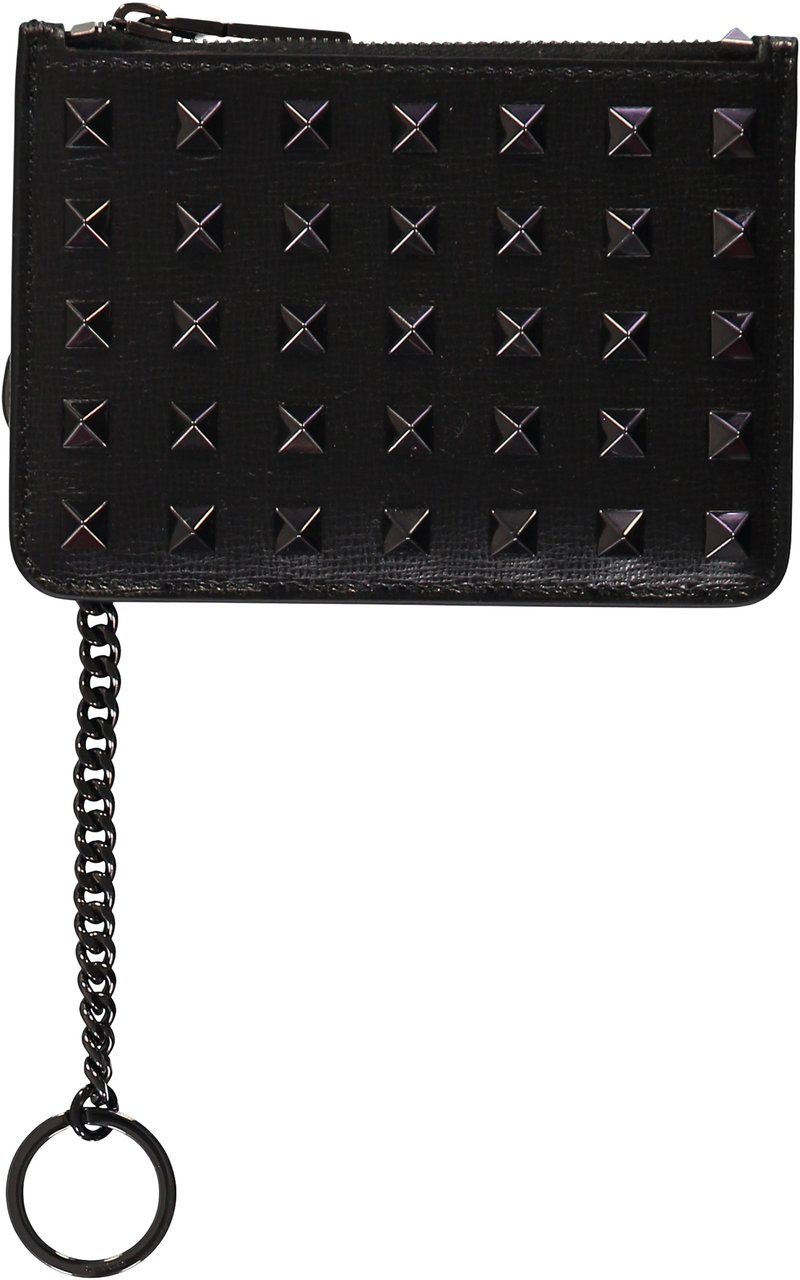 Valentino Leather card holder Zwart