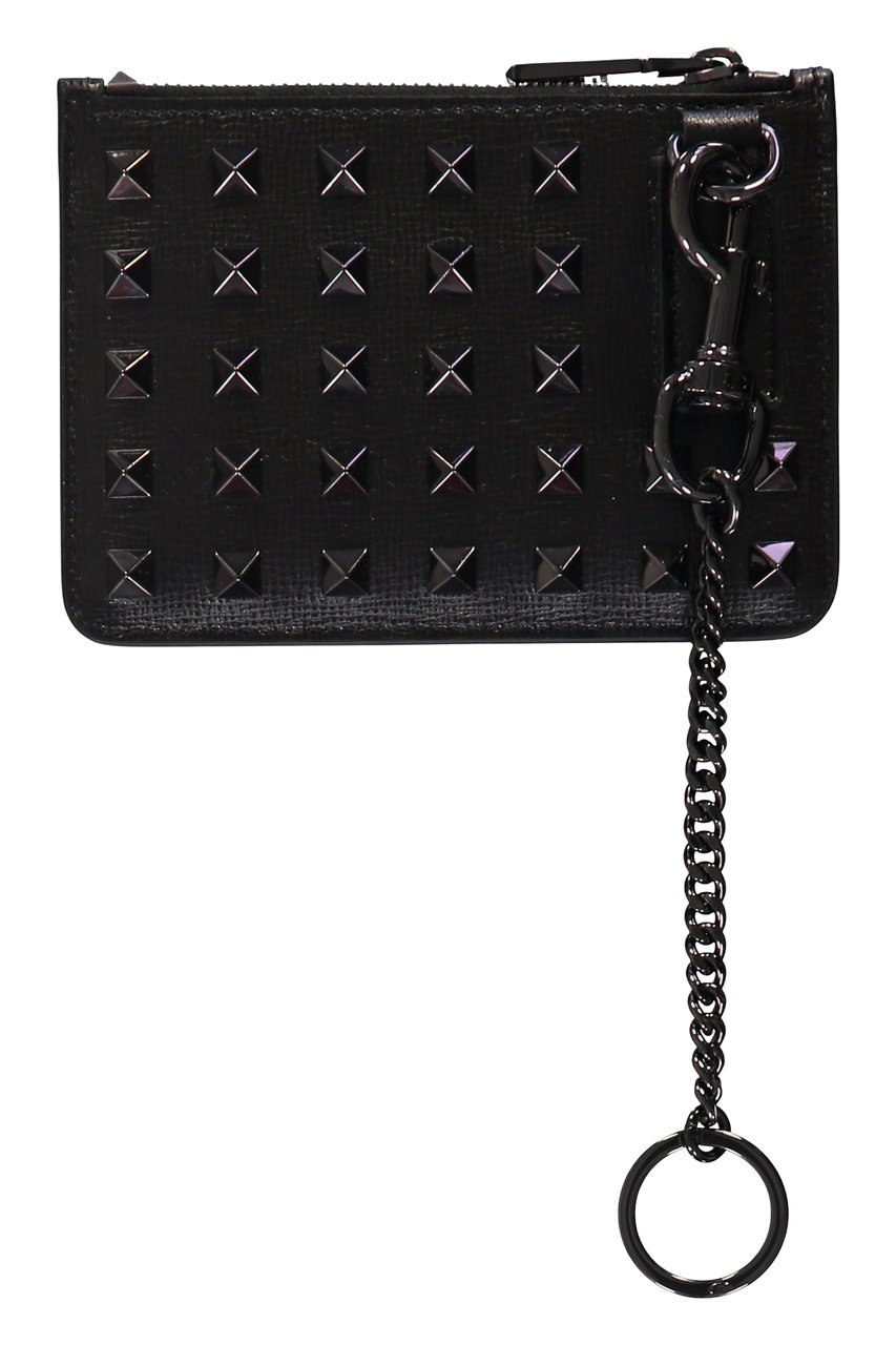 Valentino Leather card holder Zwart