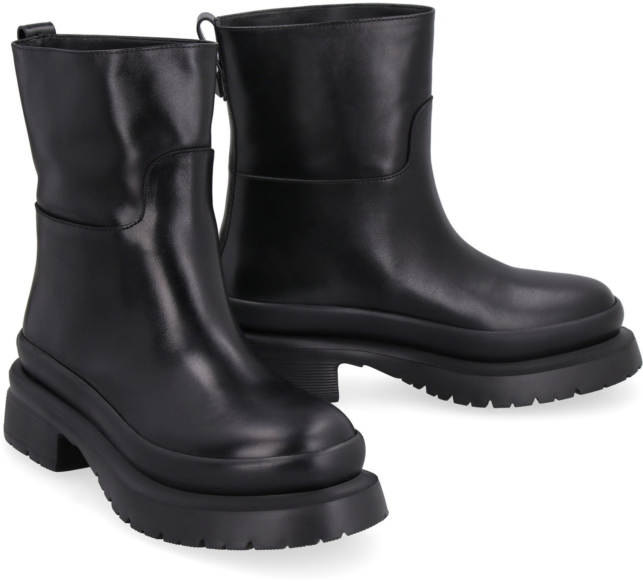 Valentino Leather biker boots Zwart