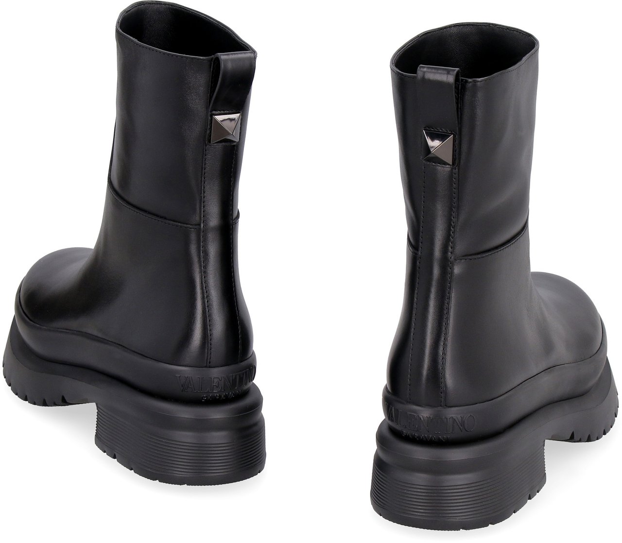 Valentino Leather biker boots Zwart