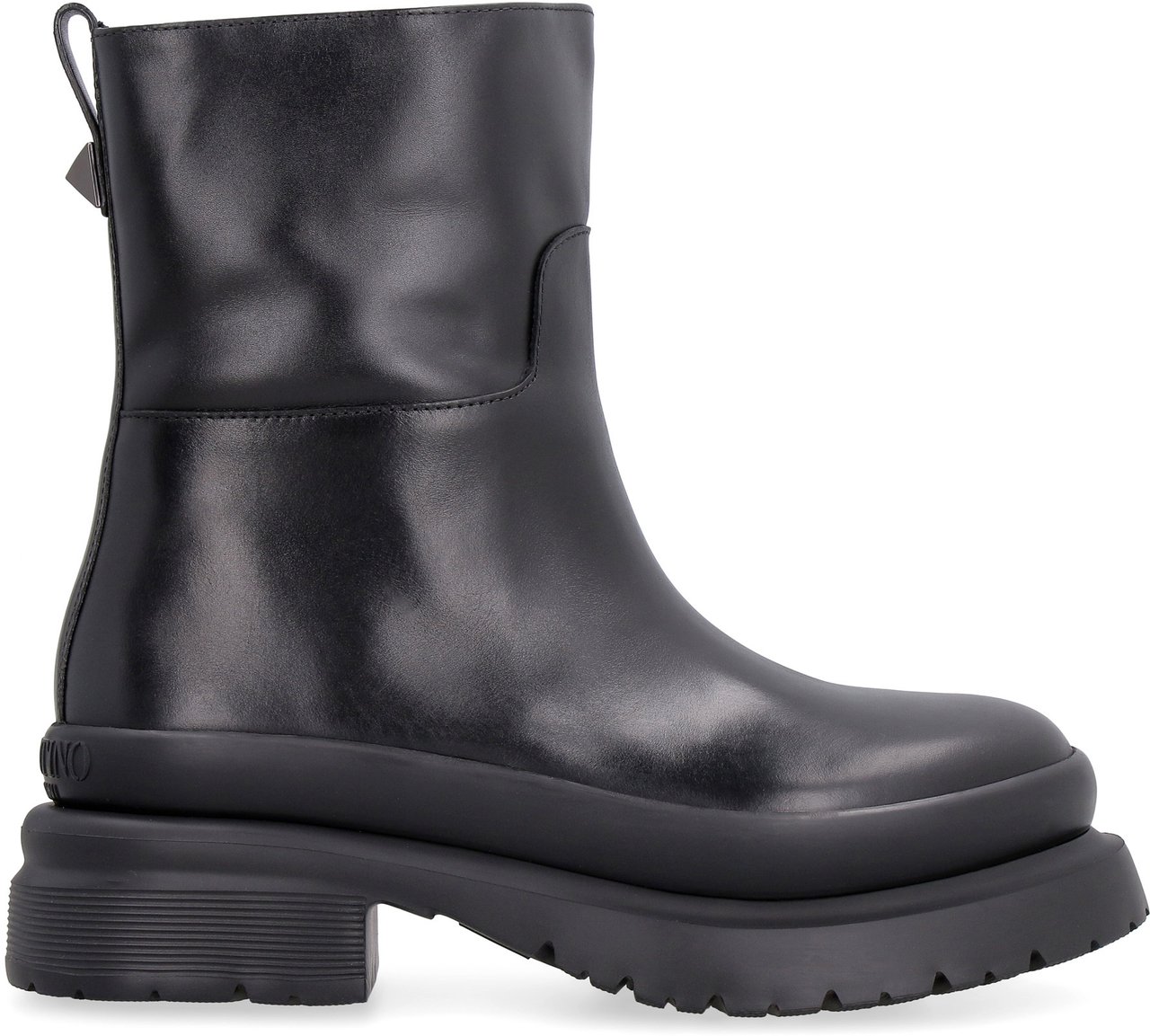 Valentino Leather biker boots Zwart