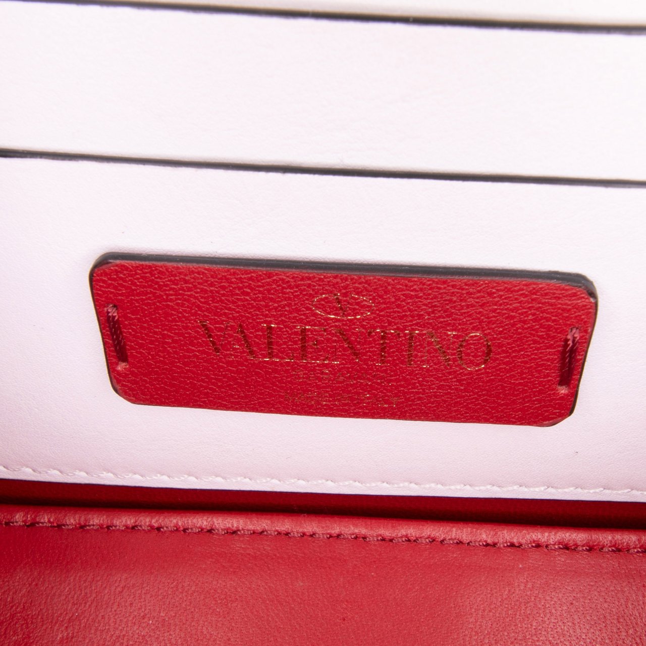 Valentino Small Leather VLTN Chain Crossbody Wit