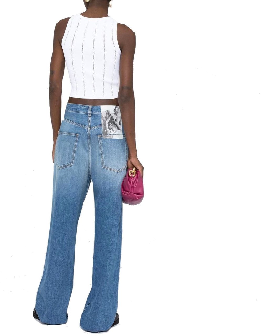 Valentino Valentino Archive Patch Jeans Blauw