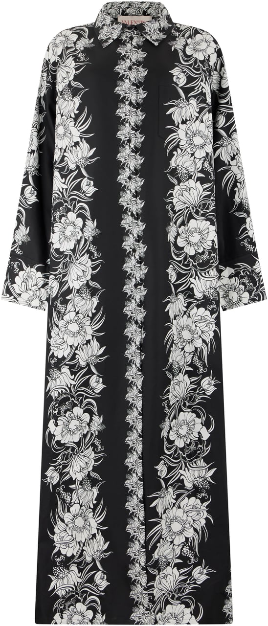 Valentino Long floral dress Zwart