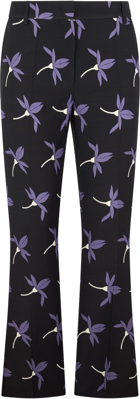 Valentino Printed cropped pants Zwart