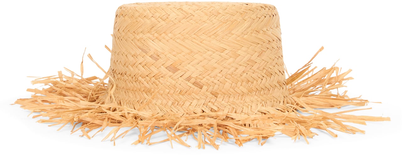 Valentino Summer cylindrical straw hat and versatile. Beige