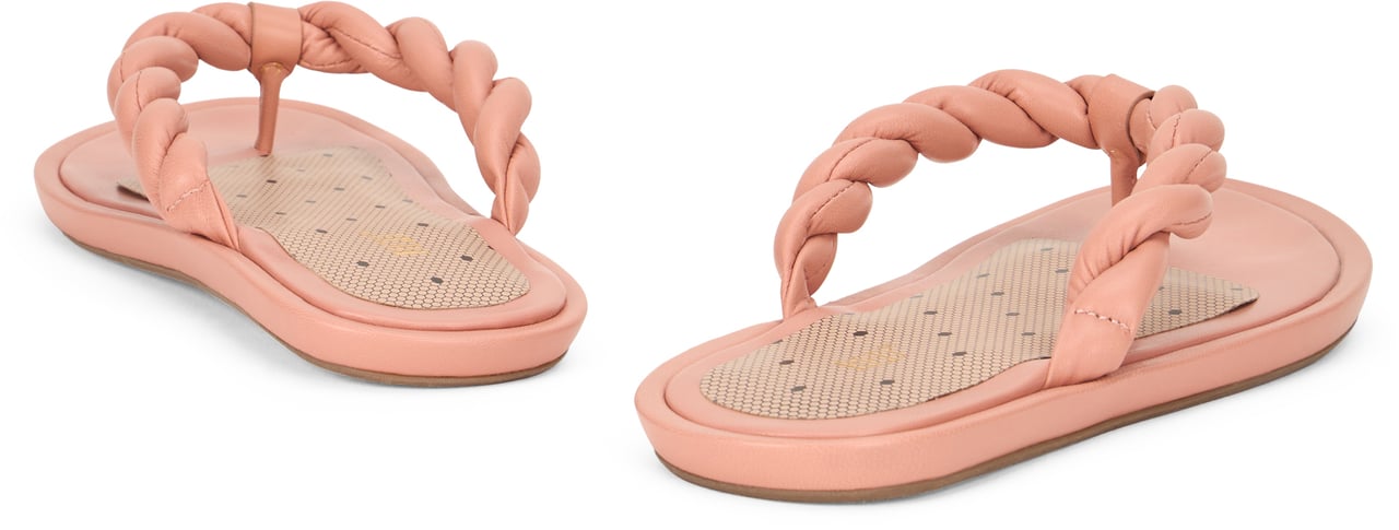 Valentino Leather flip-flops Roze