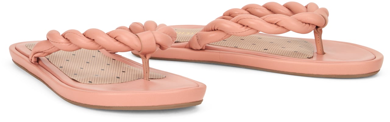 Valentino Leather flip-flops Roze