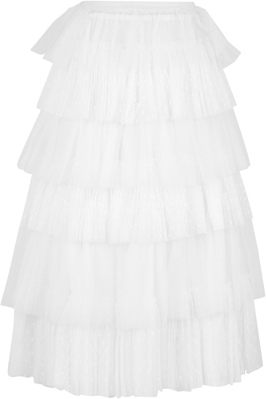 Valentino White layered skirt, light and versatile. Wit