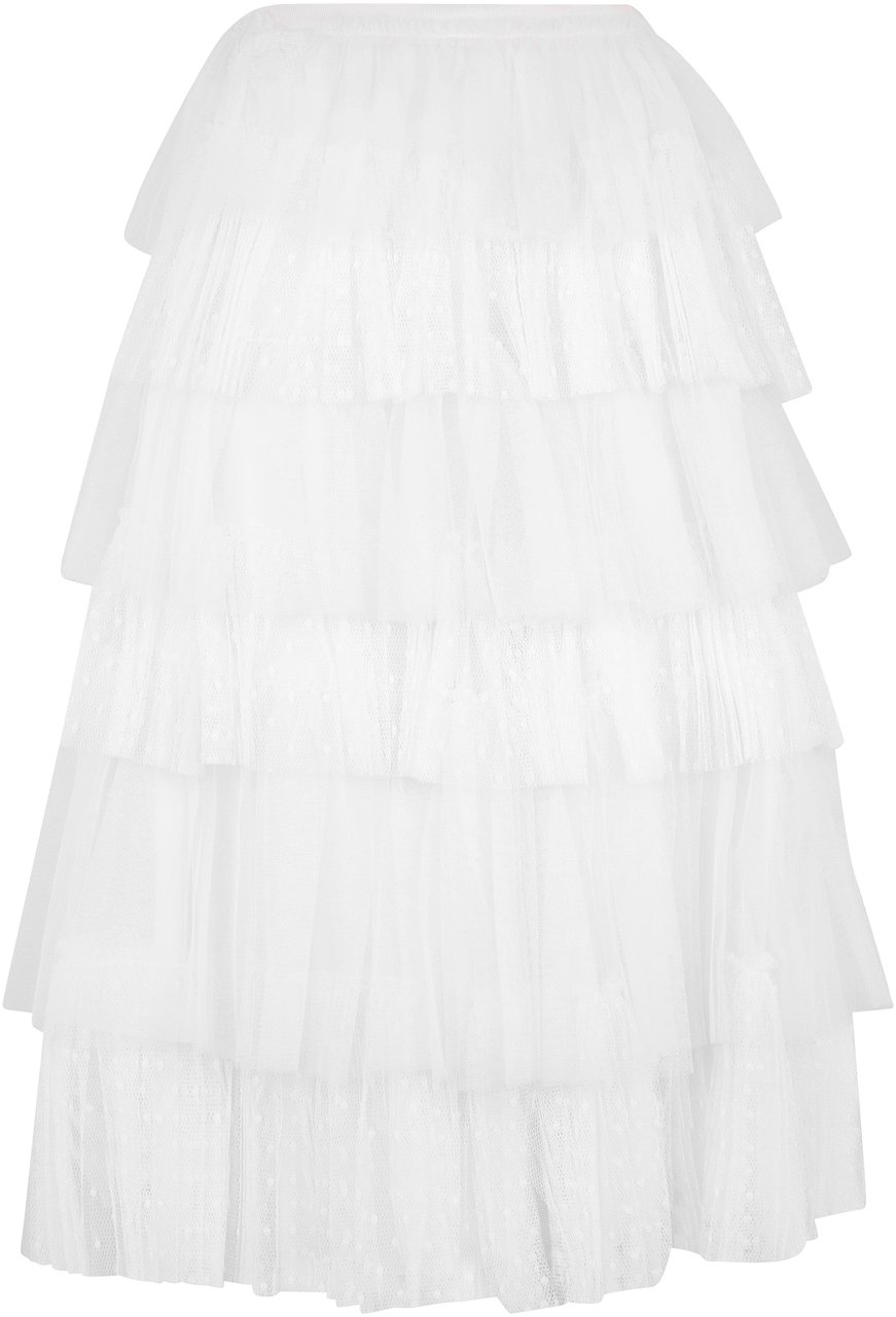 Valentino White layered skirt, light and versatile. Wit