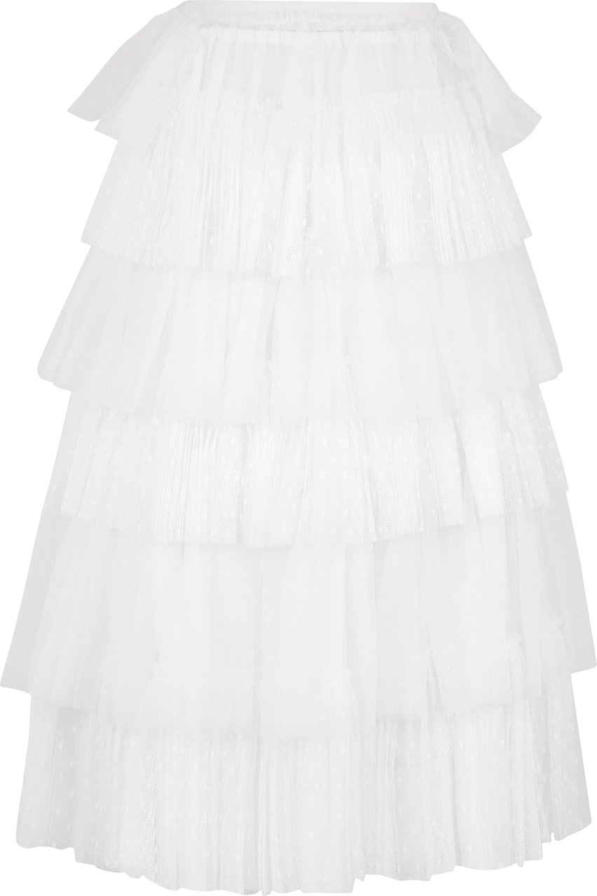 Valentino White layered skirt, light and versatile. Wit