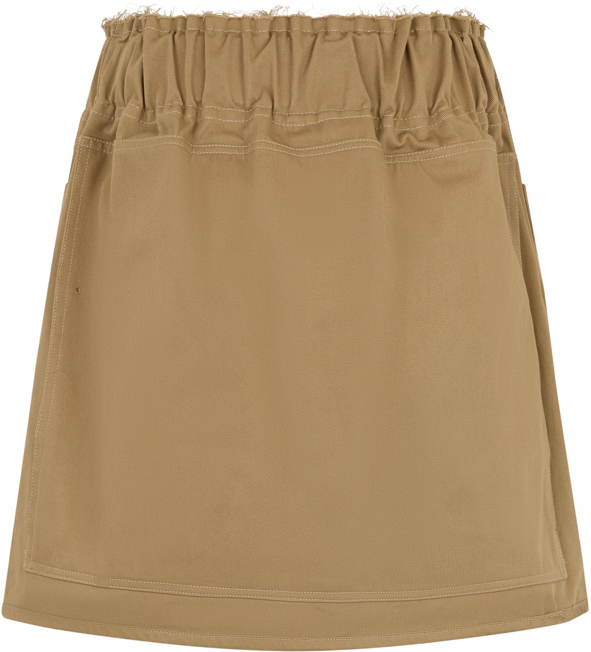 Valentino Beige midi cargo skirt with side pockets. Beige