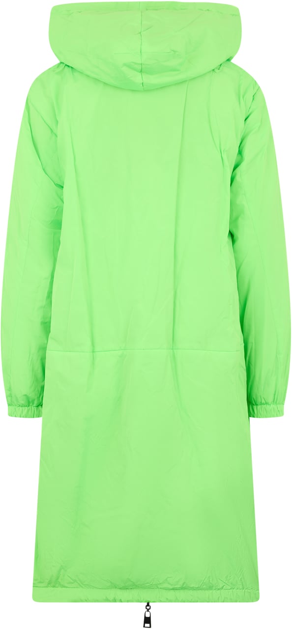 Valentino Long lime green jacket with a wide elegant collar. Groen