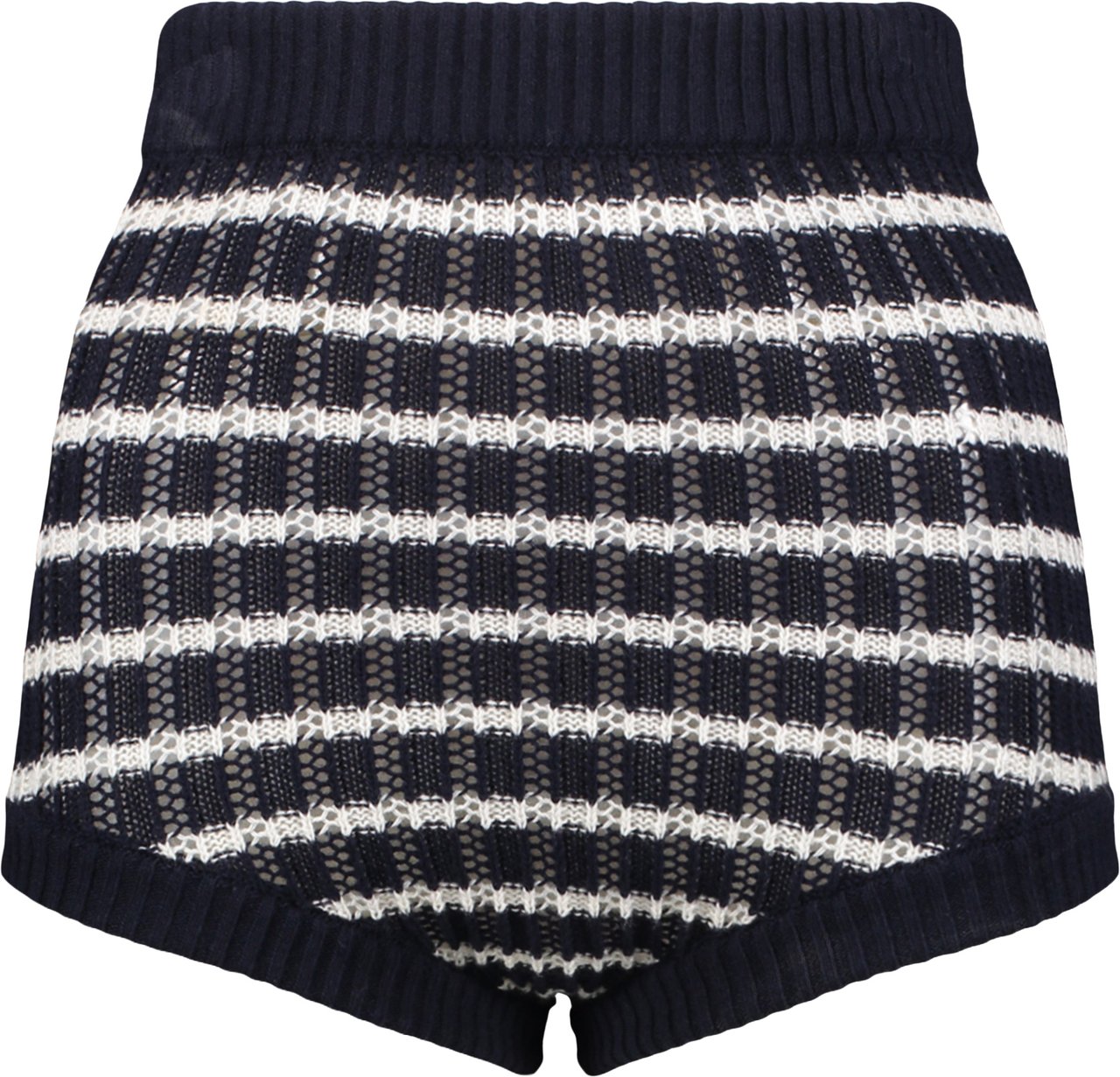 Valentino Navy and white striped shorts Blauw