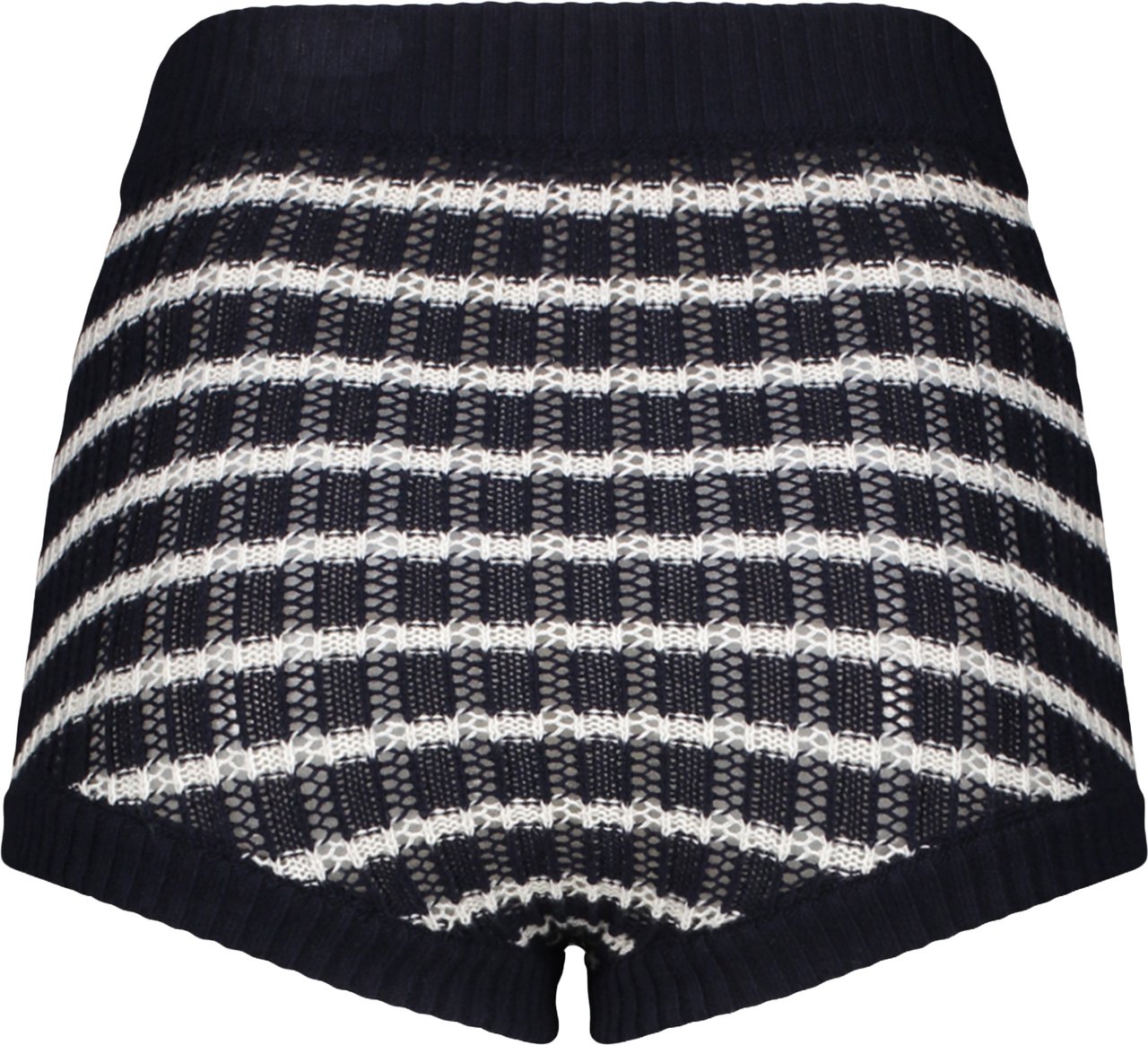 Valentino Navy and white striped shorts Blauw