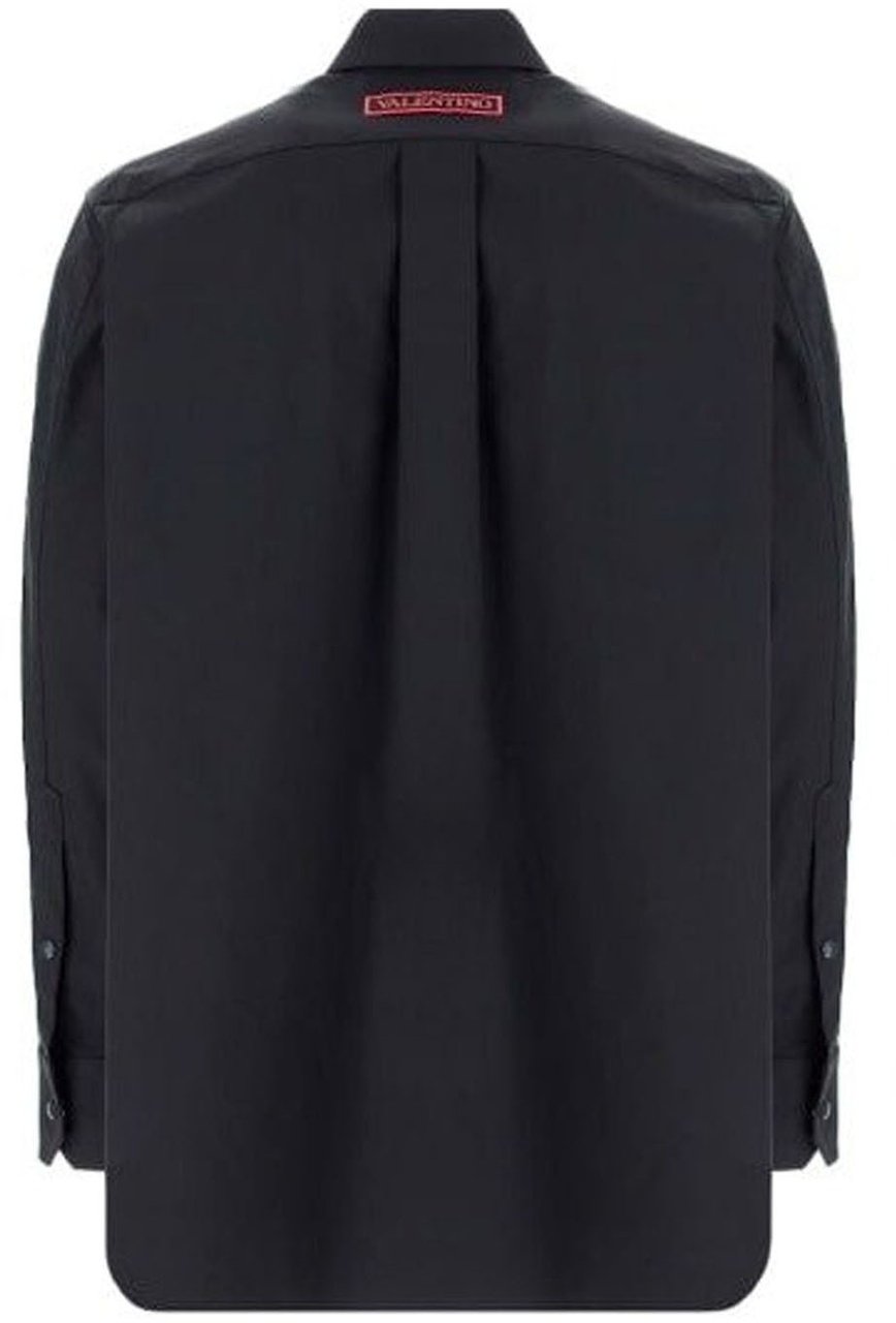 Valentino Valentino Logo Patch Shirt Zwart