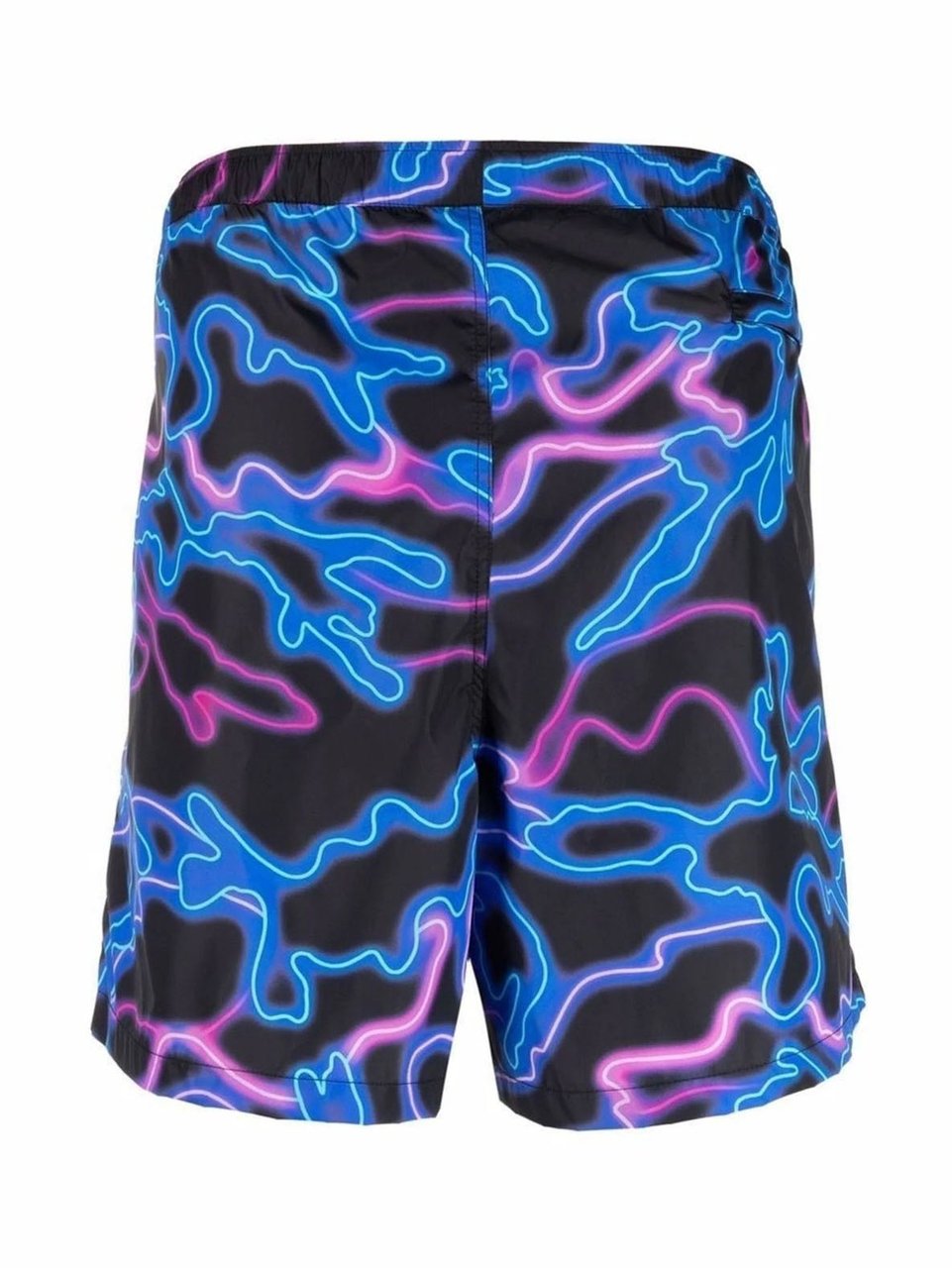 Valentino Valentino Neon-Print Swim Shorts Zwart