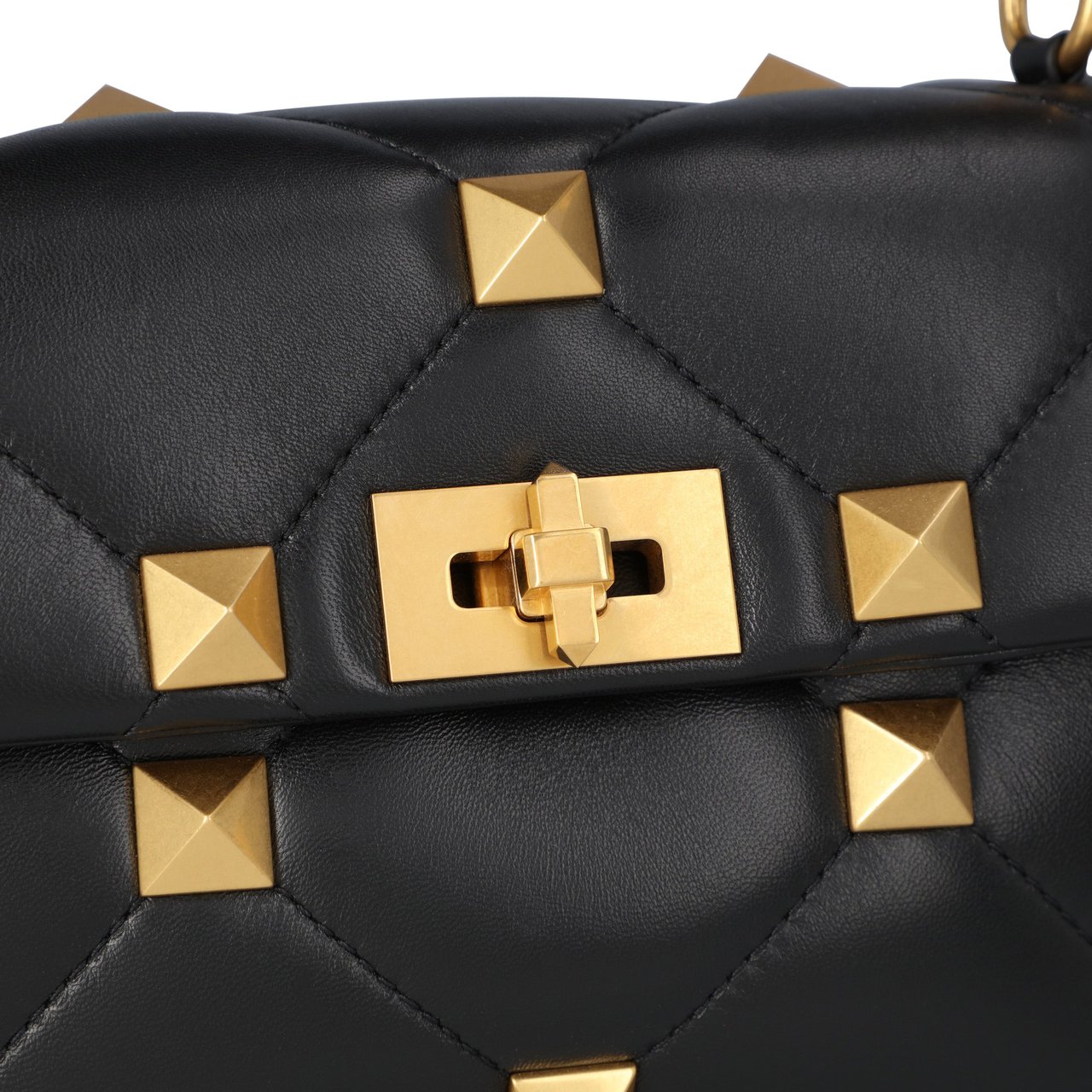Valentino Studded Leather Handbag Zwart