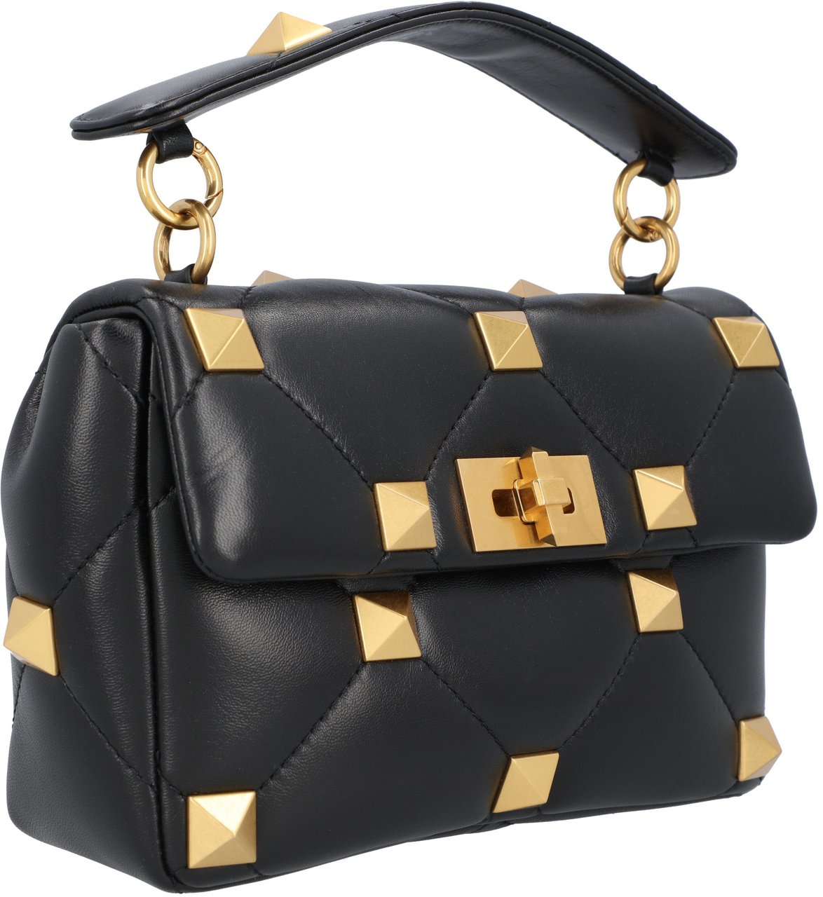 Valentino Studded Leather Handbag Zwart