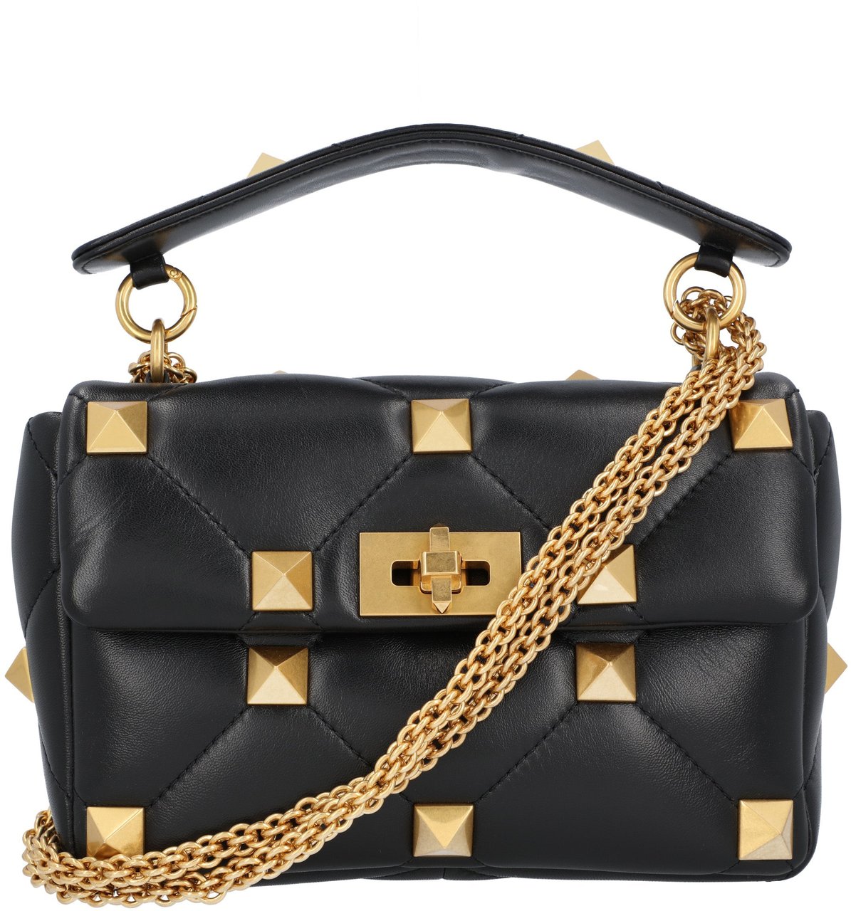 Valentino Studded Leather Handbag Zwart