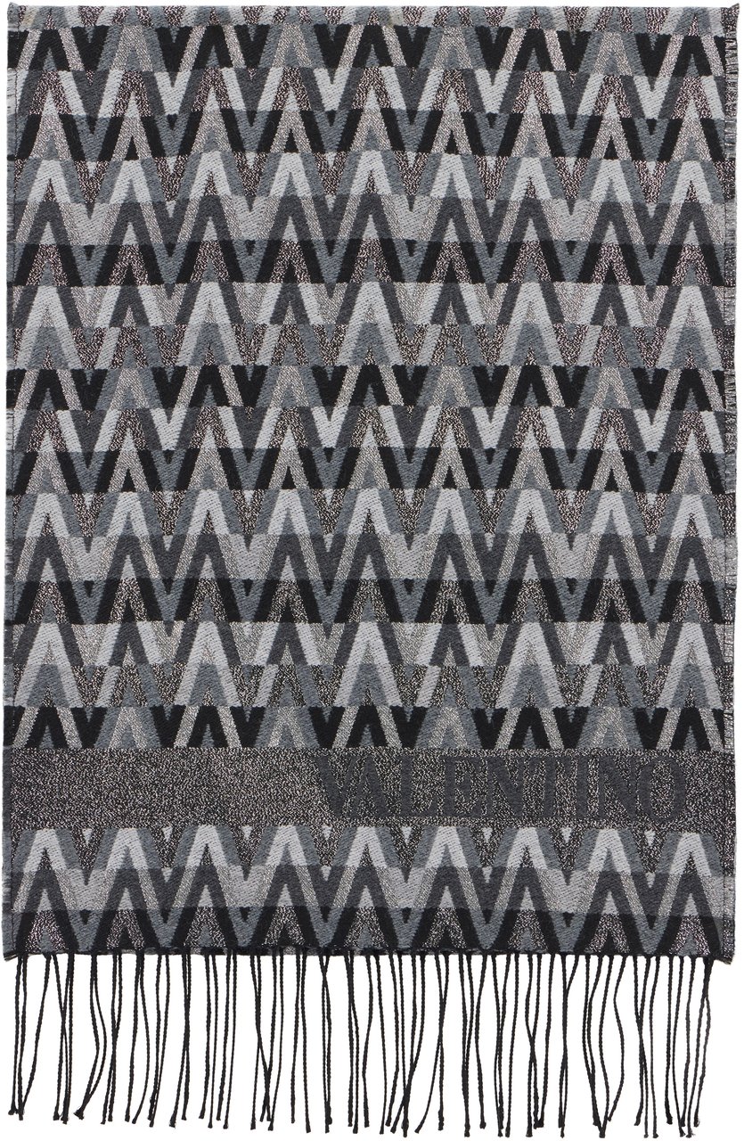 Valentino Jacquard scarf Grijs