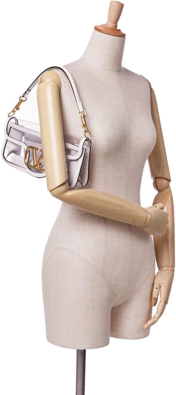 Valentino PVC VLogo Loco Satchel Wit