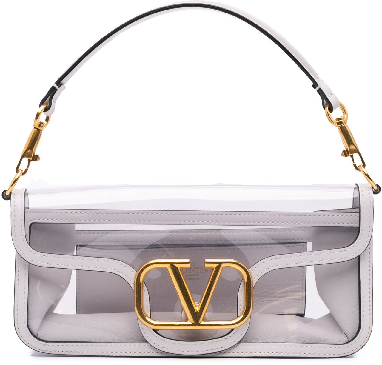 Valentino PVC VLogo Loco Satchel Wit
