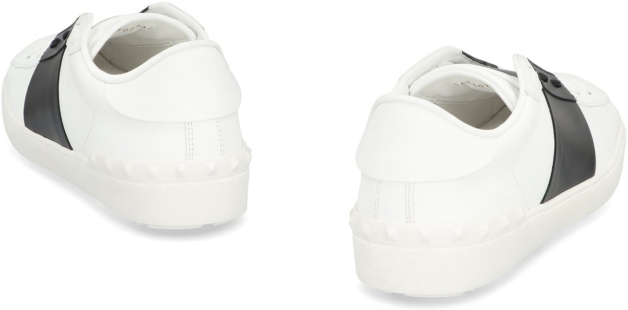 Valentino Garavani - Open Leather low-top sneakers Wit