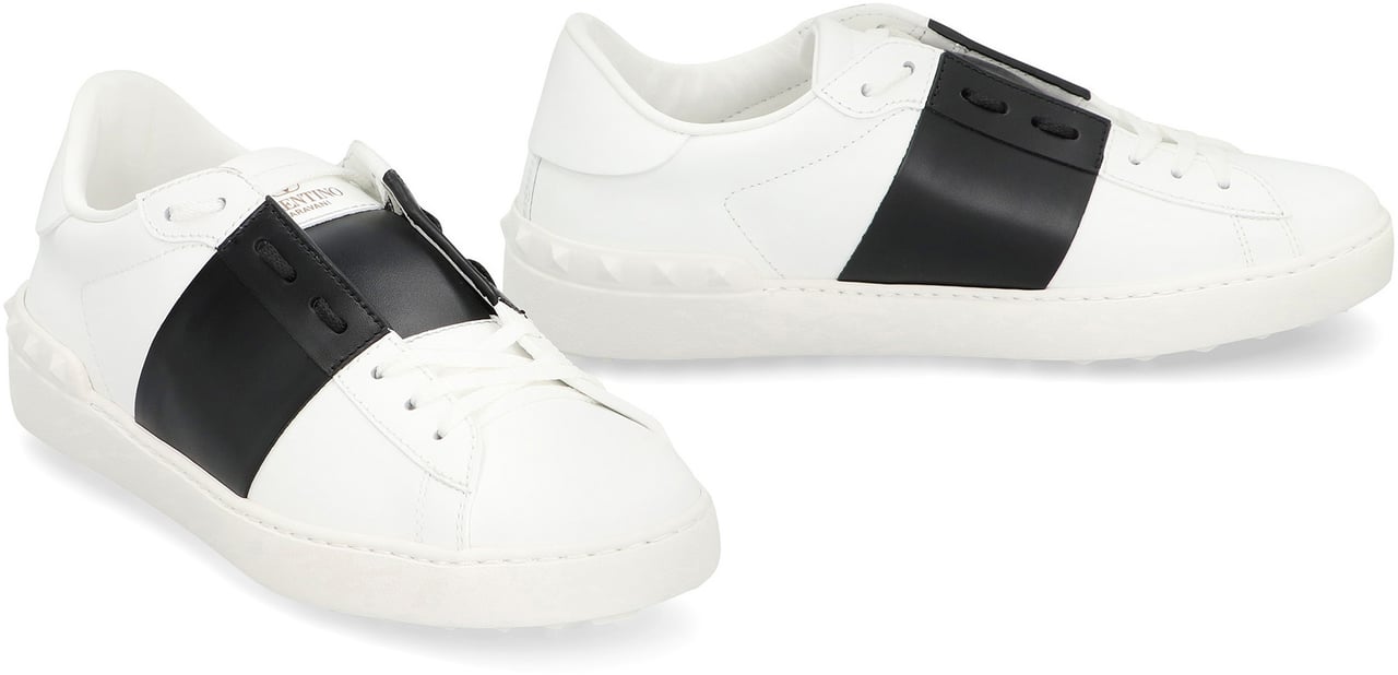 Valentino Garavani - Open Leather low-top sneakers Wit