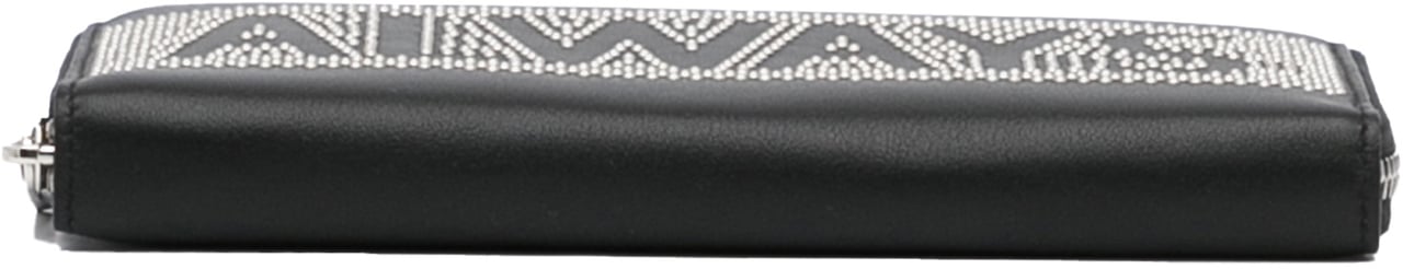 Valentino Studded Zip Around Wallet Zwart