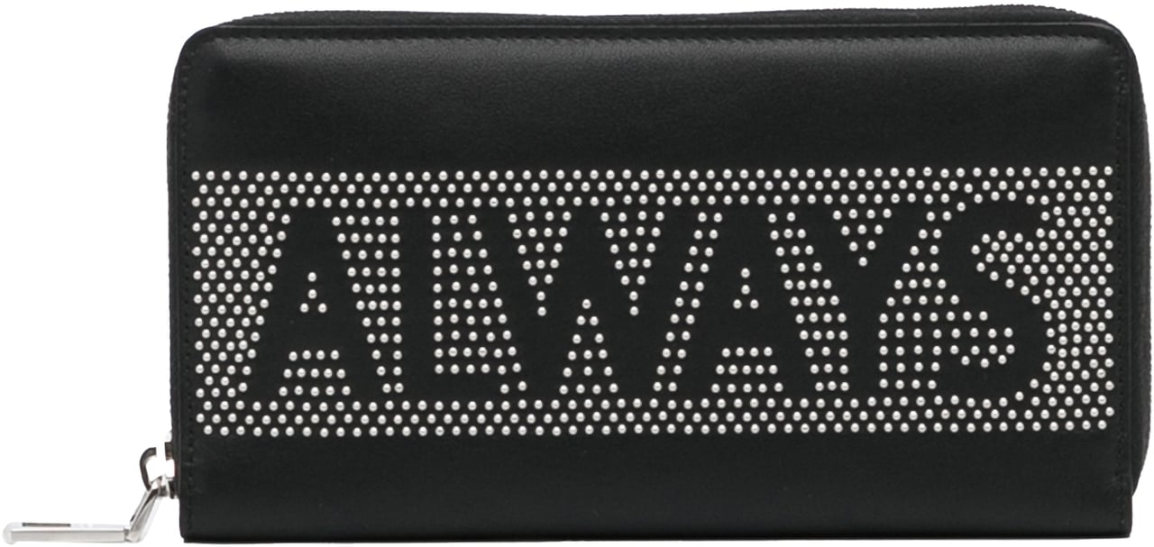 Valentino Studded Zip Around Wallet Zwart