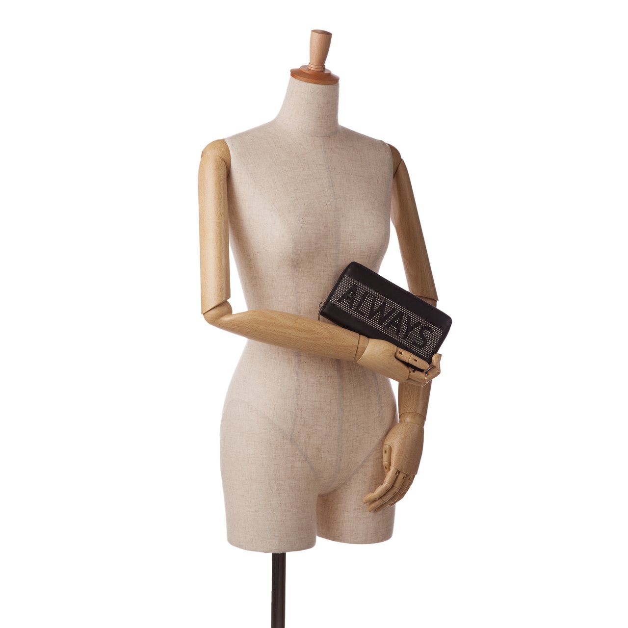 Valentino Studded Zip Around Wallet Zwart