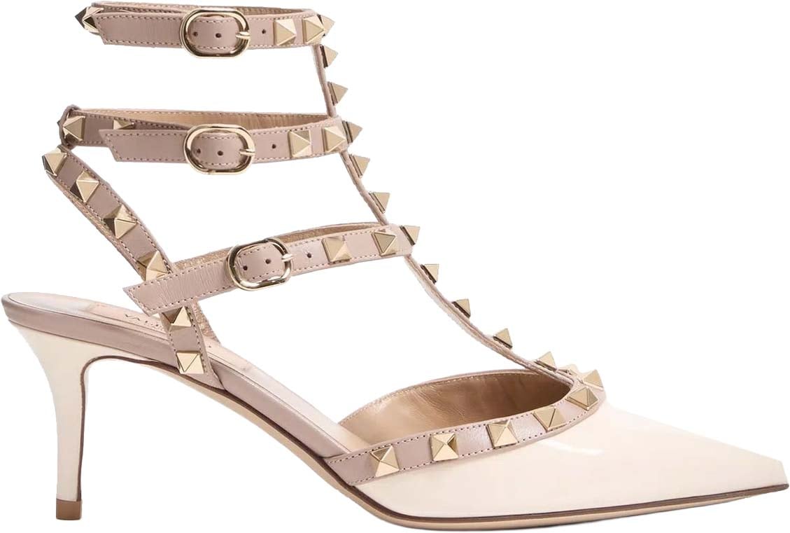 Valentino Garavani Rockstud Pumps Beige