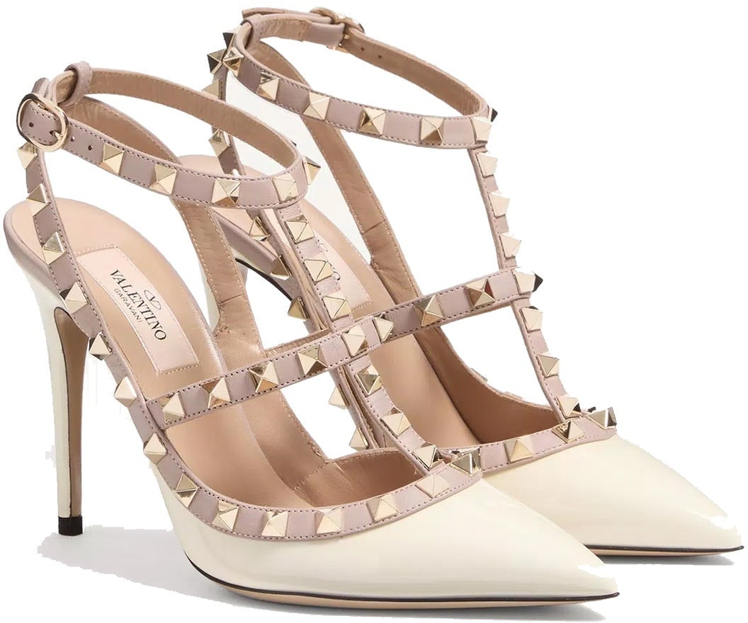 Valentino Garavani Rockstud Pumps Beige