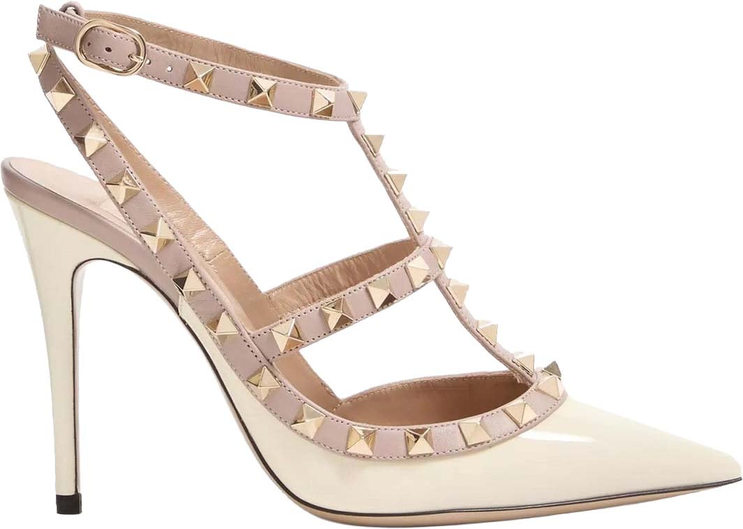 Valentino Garavani Rockstud Pumps Beige