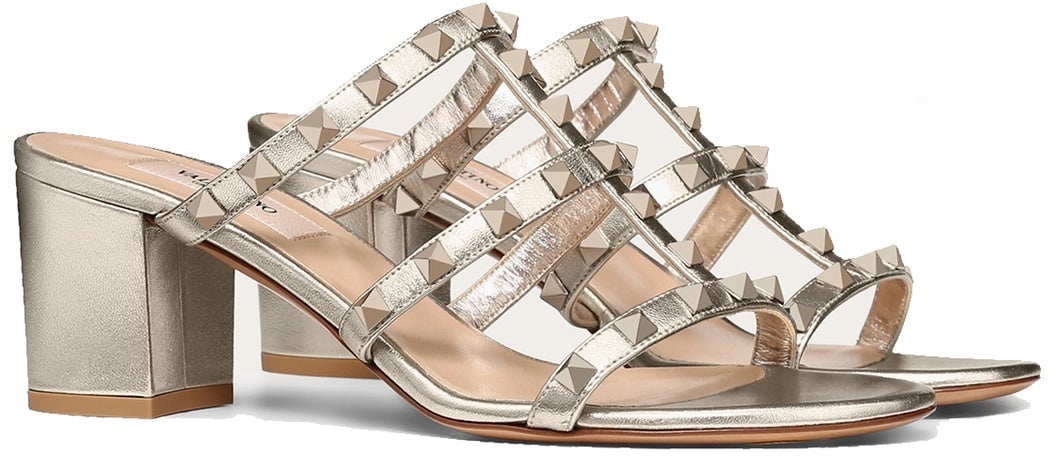 Valentino Valentino Garavani Rockstud Mules Goud