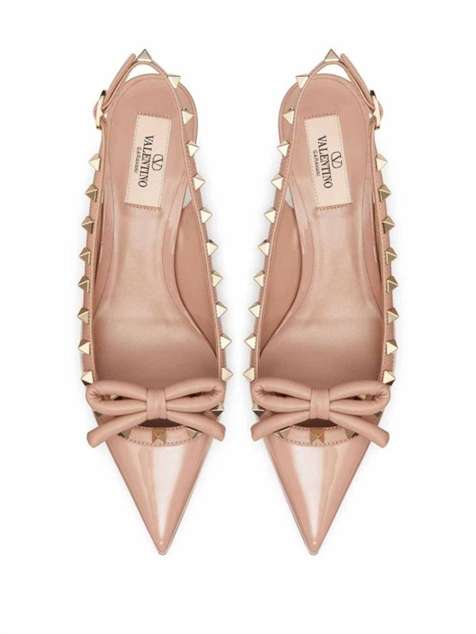 Valentino Valentino Garavani Leather Slingback Pumps Beige