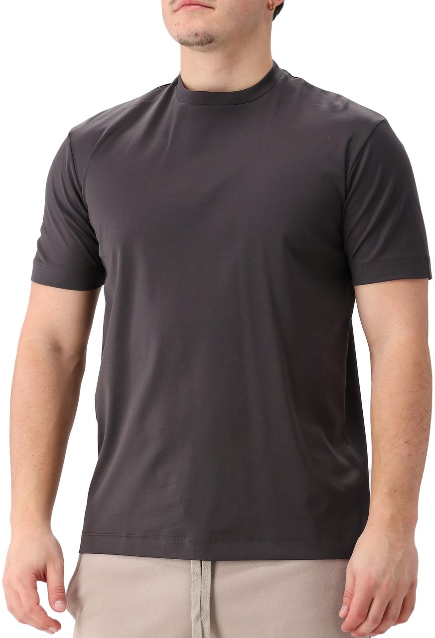Valenza Valenza T-shirt Interlock Supima Asphalt Bruin