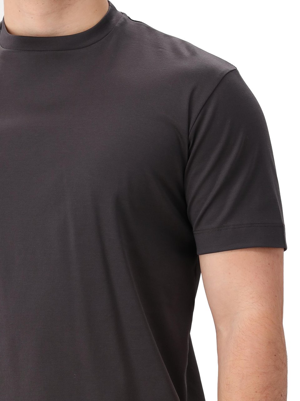 Valenza Valenza T-shirt Interlock Supima Asphalt Bruin