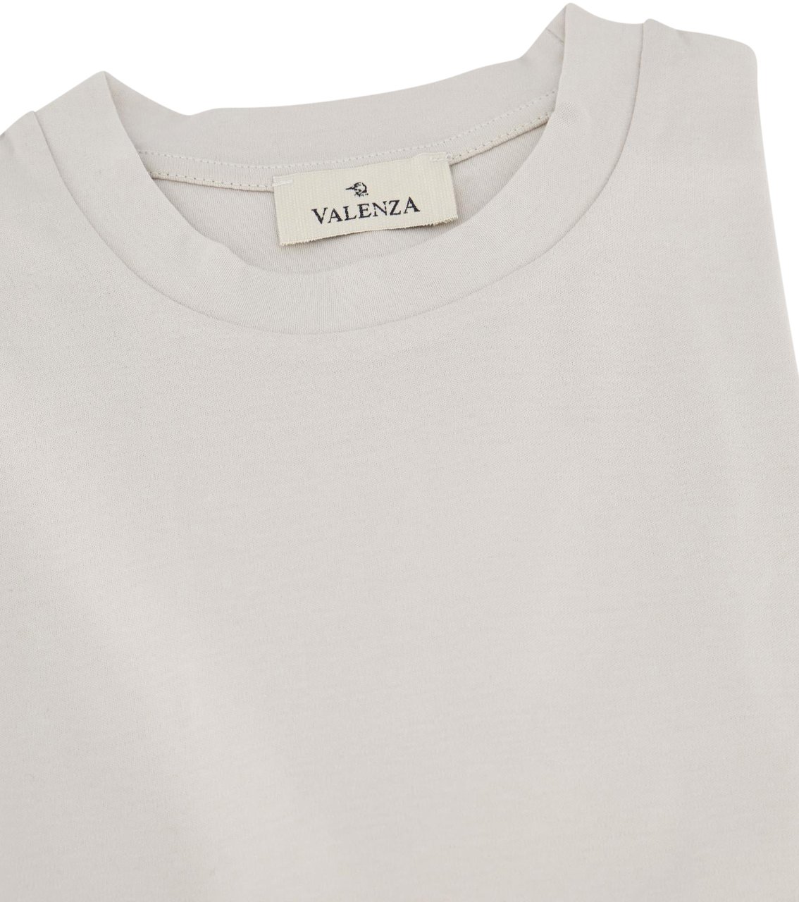 Valenza Heren Interlock Supima T-Shirt Grijs Grijs