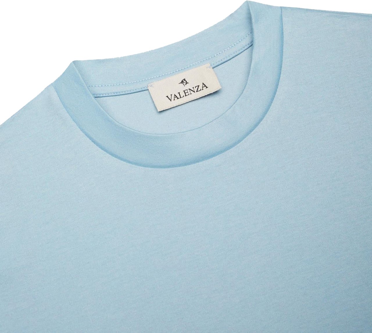 Valenza Heren Interlock Supima T-Shirt Blauw Blauw