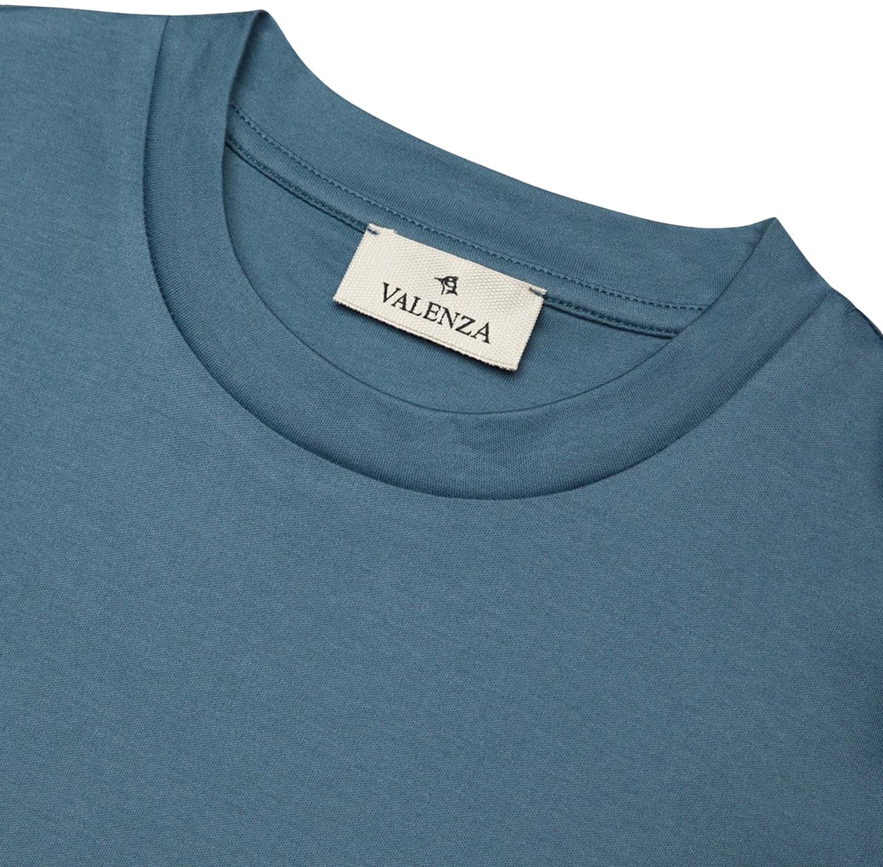 Valenza Heren Interlock Supima T-Shirt Blauw