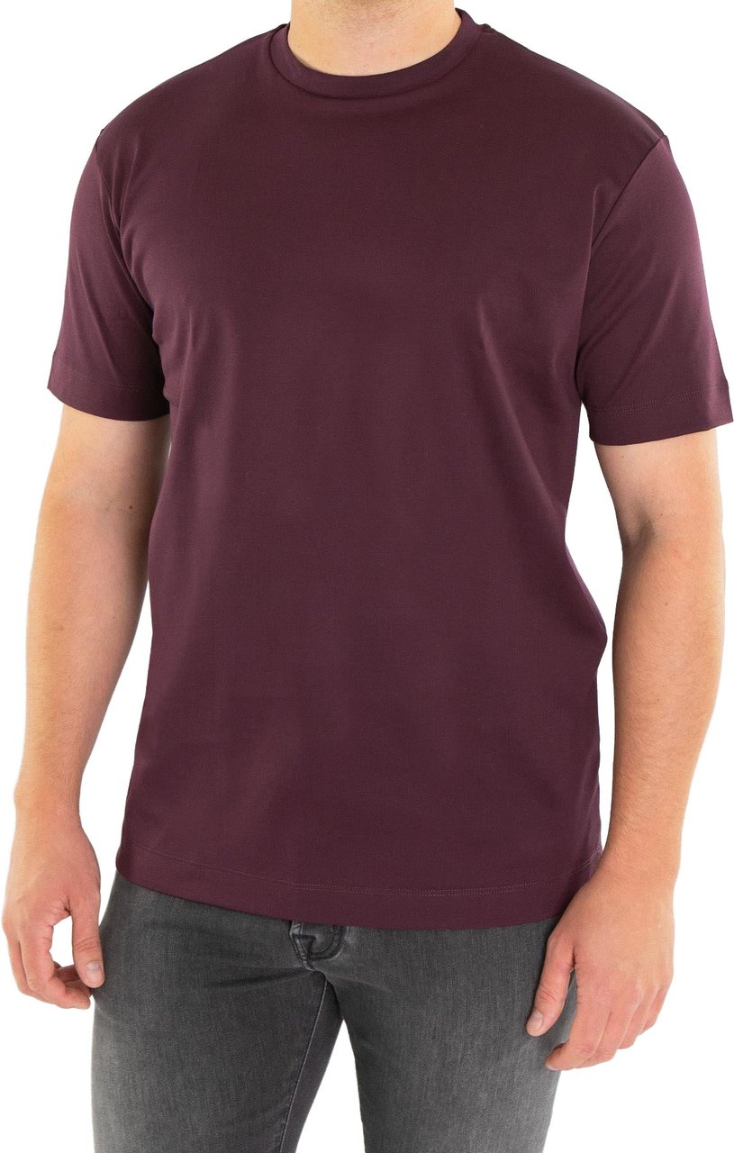Valenza Heren Interlock Supima T-Shirt Rood Geel