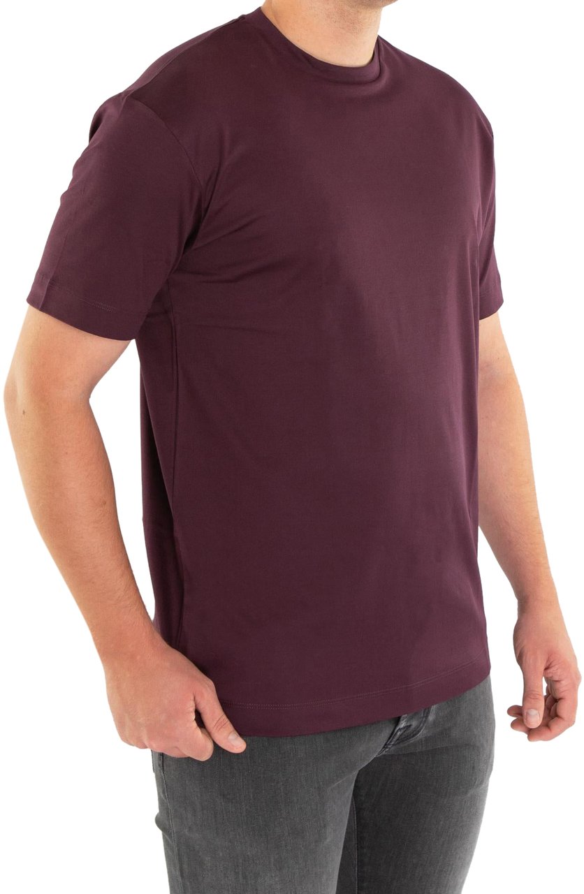 Valenza Heren Interlock Supima T-Shirt Rood Geel