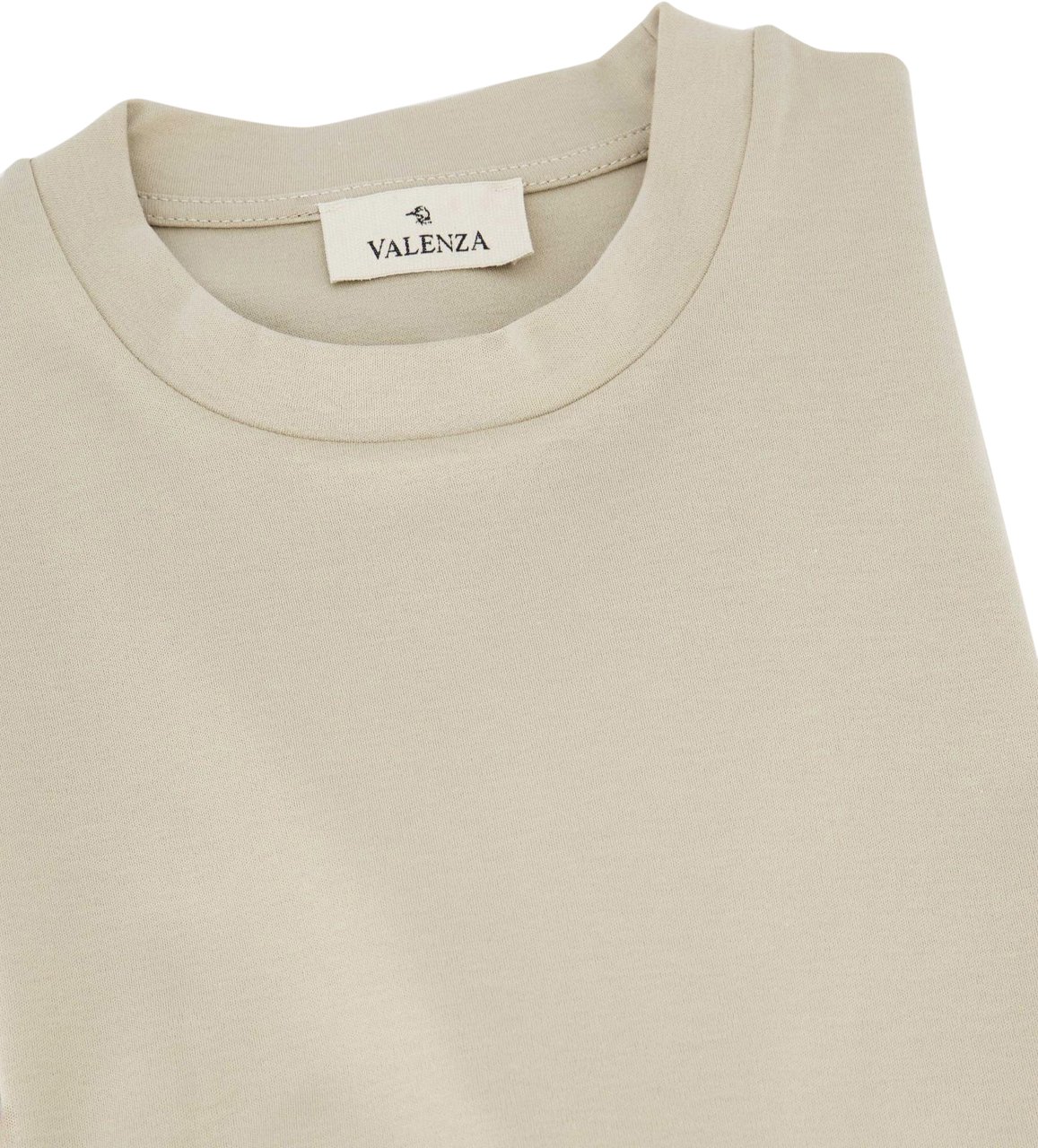 Valenza Heren Interlock Supima T-Shirt Beige Beige