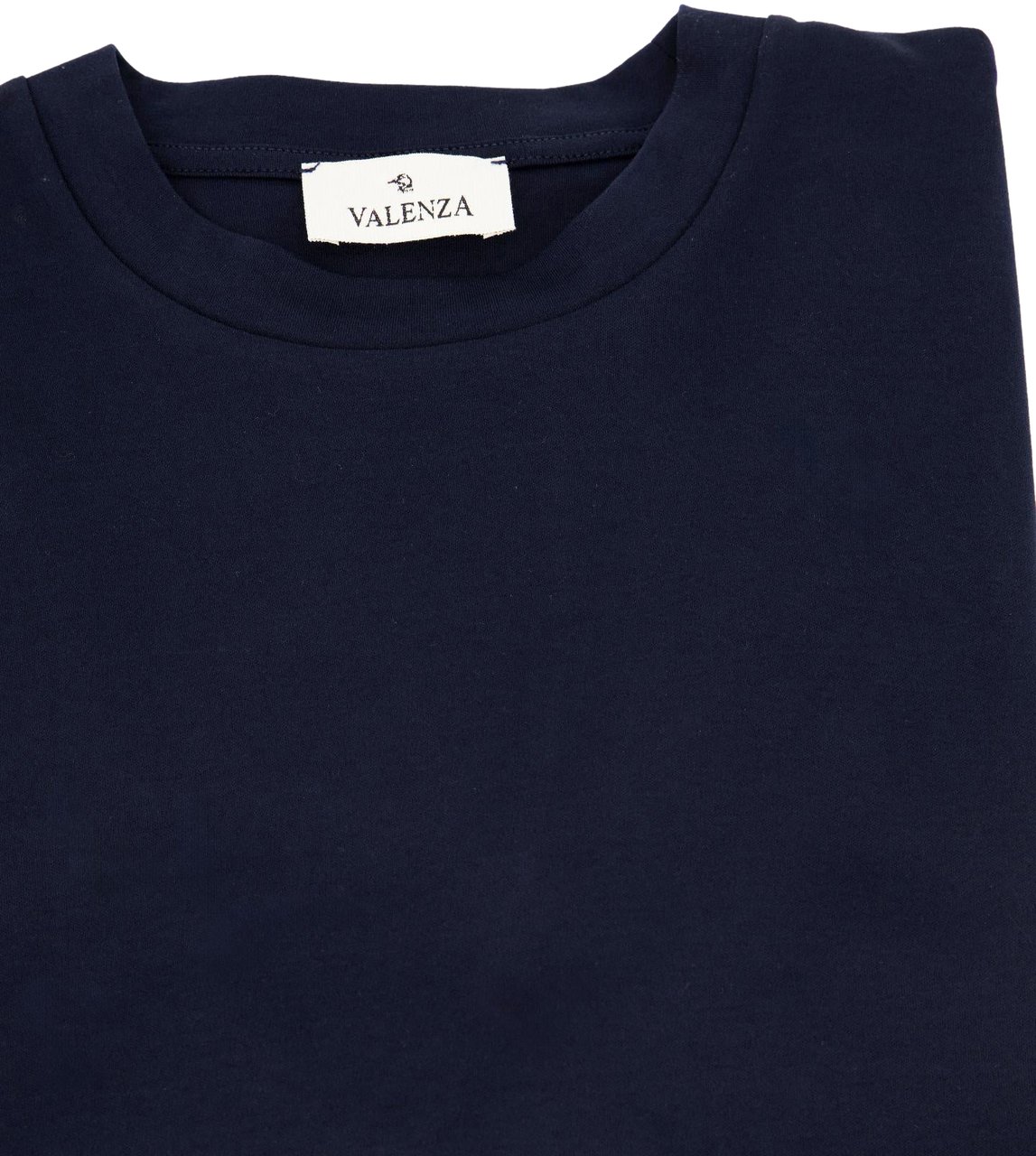 Valenza Heren Interlock Supima T-Shirt Blauw Blauw