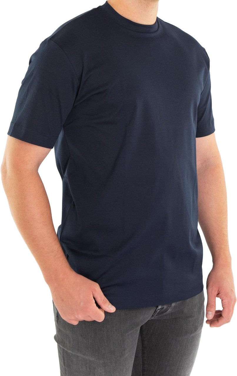 Valenza Heren Interlock Supima T-Shirt Blauw Blauw